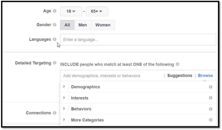 Additional Facebook targeting options
