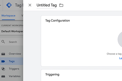 Create a new tag in Google Tag Manager screenshot